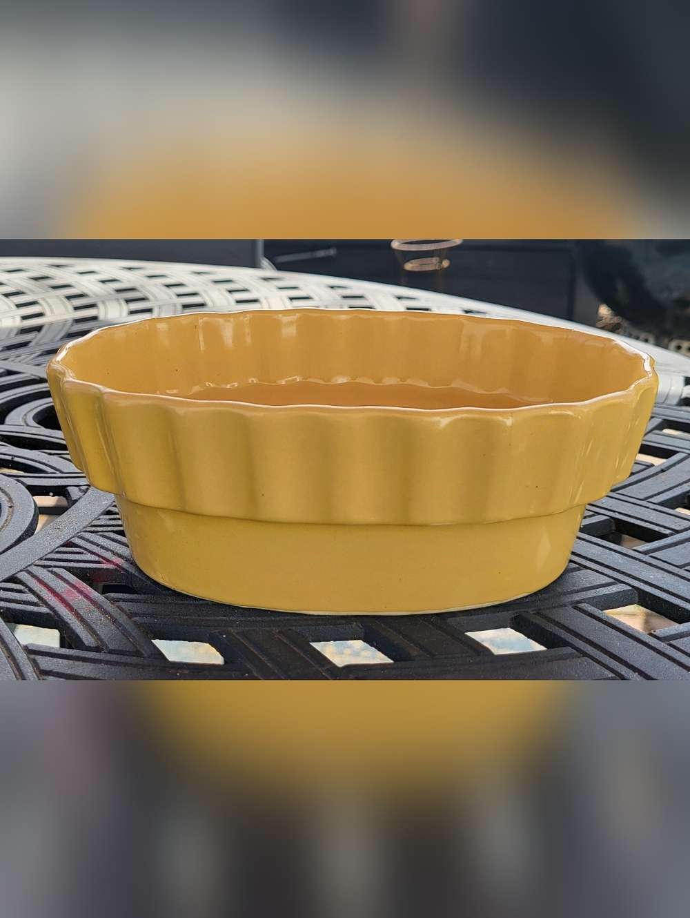 Vintage Hull Pottery Yellow Glaze Oval Planter I2 USA 8 In. Retro MCM  See Pic